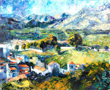 Painting from Diana Golladge Landscape in Axarquia